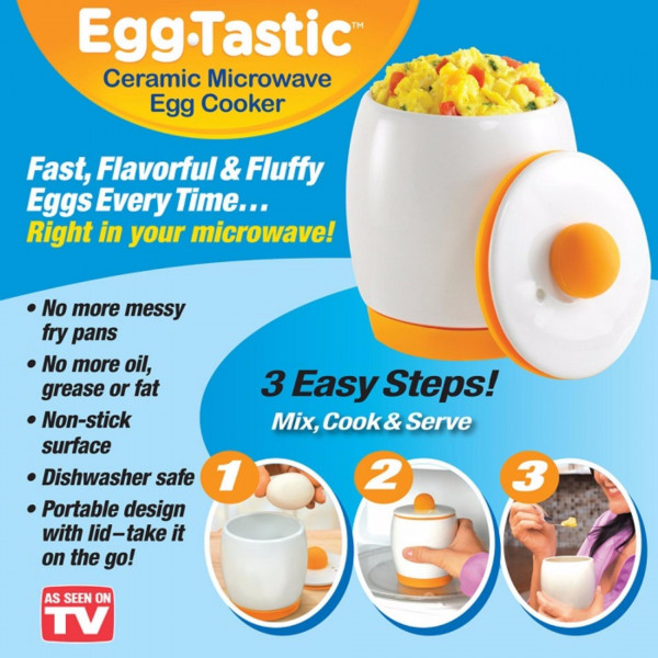 Egg Tastic Ceramic Microwave Egg Cooker PGMall