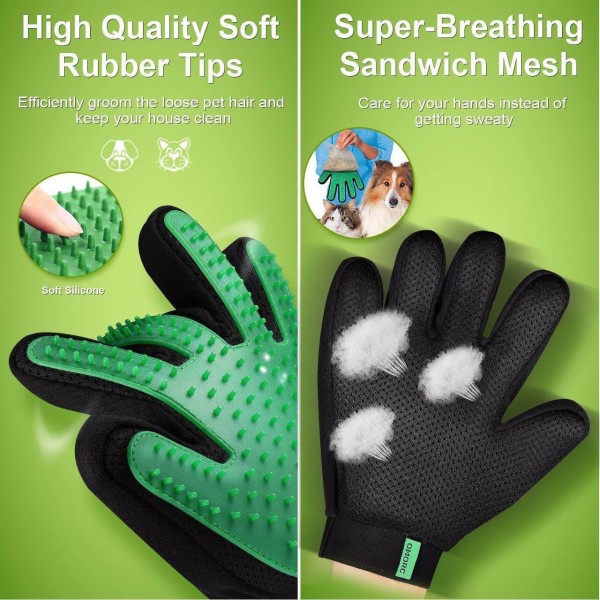 (2 IN A SET LEFT & RIGHT HAND) WJS True Touch Pet Glove Dog Glove Cat