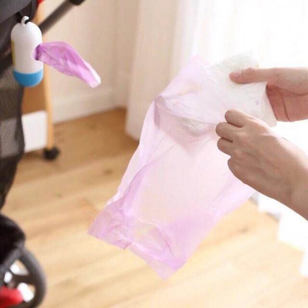 (10 IN A SET) WJS Portable Plastic Hanging Baby Diaper Garbage Rubbish