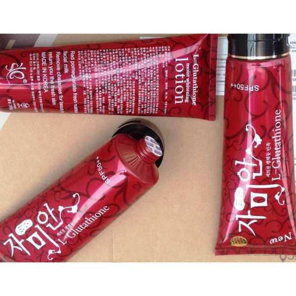 HALAL VERSION) WJS True Korea L-Glutathione Red Pomegranate SPF50 Moist  Whitening Lotion L Glutathione Red Pome Genuine Original 300g [FREE RM 50  VOUCHER] Red