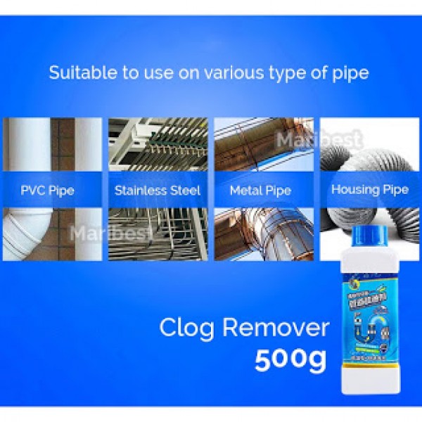 Clog Remover Drain Pipe Toilet Bowl Clogged Remover Powder (500g/1000g