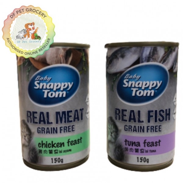 Baby Snappy Tom Cat Wet Food 150G X 6 Cans Cat Canned Chicken Feast