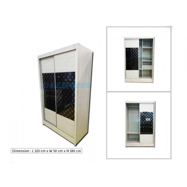 EHL EXPRESS Wardrobe with sliding door 4ft size (FREE INSTALLATION for Klang Valley Only