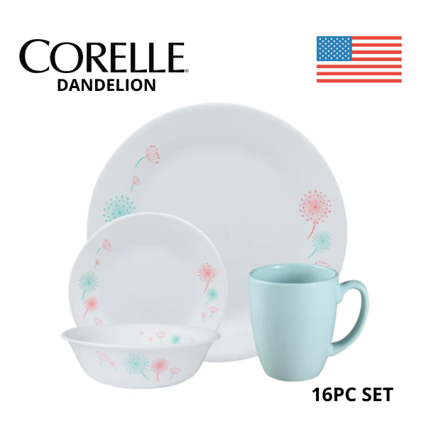 Corelle Livingware Dandelion16pcs Dinnerware Set (16S-DAN-PH