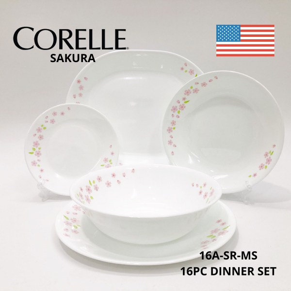 Corelle Sakura 16pc Dinnerware Set (16SRMS) Floral PGMall