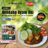 [READY-TO-EAT] SET COMBO 3 RENDANG AYAM AKI SUMATRAA