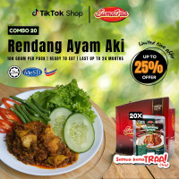 [ BEST OFFER] SET FAMILY COMBO 20 RENDANG AYAM AKI SUMATRAA TRAVEL FOOD