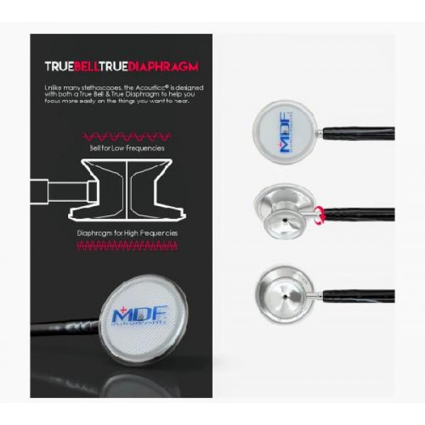 MDF® Acoustica® Deluxe Lightweight Dual Head Stethoscope Lifetime