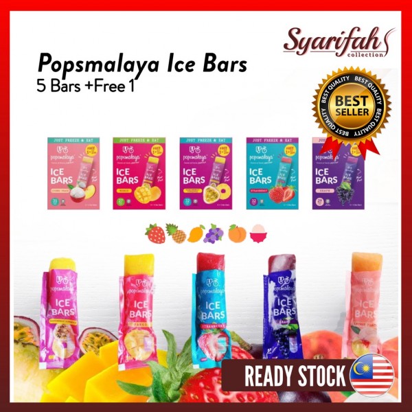 Pops Malaya Ice Bar Ice Cream 1 Box 5 Bars + Free 1 Bar mango PGMall