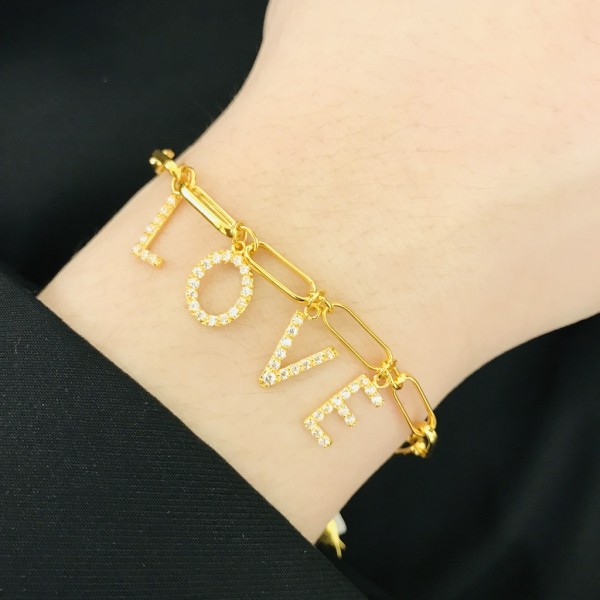 Rantai Tangan Paperclip Emas Amore Penzola/MASDORA Amore Penzola (Love