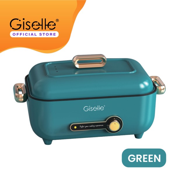 Giselle Multifunction Electric Hot Pot Cooker with Grill 4L KEA0323 Cream White PGMall