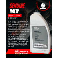Genuine BMW Engine Coolant Antifreeze Concentrate (87) G48 1.5 Liter 83515A6CDD7 RM57.50
