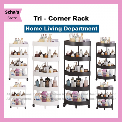 Tri-Corner Rack Bathroom Corner Triangular Corner Rack Floor Multi ...