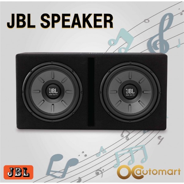 JBL Stage 1220B Dual 12" Subwoofer with Enclosure PGMall