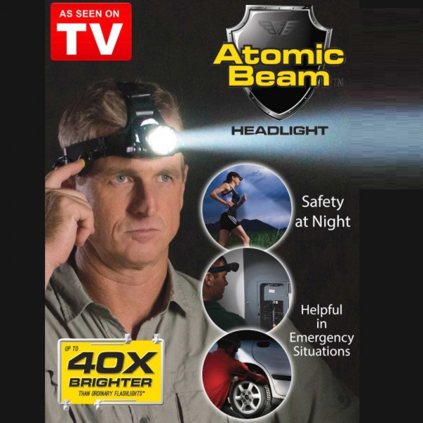 Atomic Beam Headlight 40X Brighter Headlamp LED Torch Spotlight