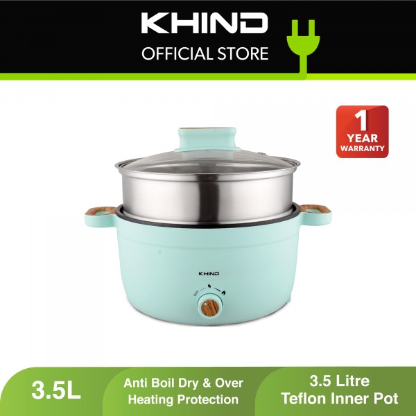 Khind 3.5L Multi Cooker Pot MCP350S Turquoise PGMall