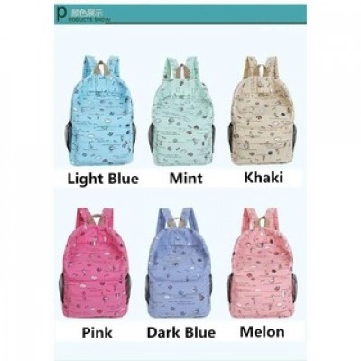 Bagstreet Ready Stocks Unisex Cute Korean Casual Backpack Canvas