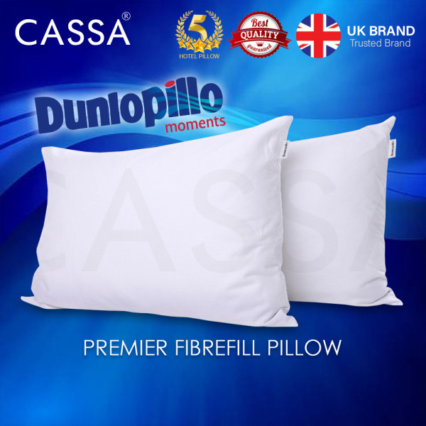 [Ready Stock] Dunlopillo Pillow Hollow Fibre Fill Polyester 5 Star