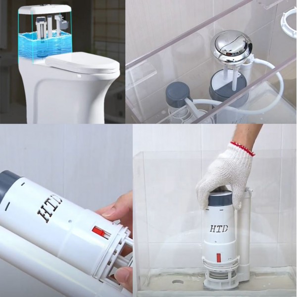 AB020 HTD Lift up Outlet Valve Water Tank Connected Dual Flush Fill