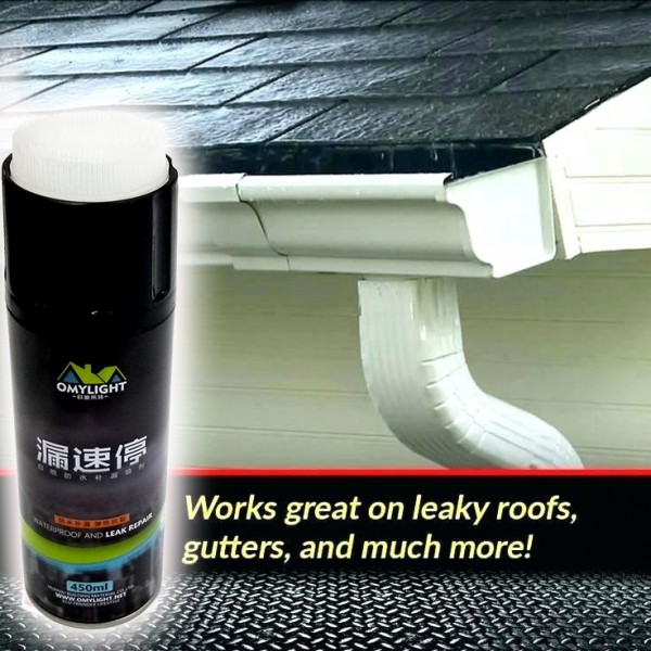 450ml / 800ml Leak Seal Repair Spray Leak Stop Leak Sealant Gutter Roof