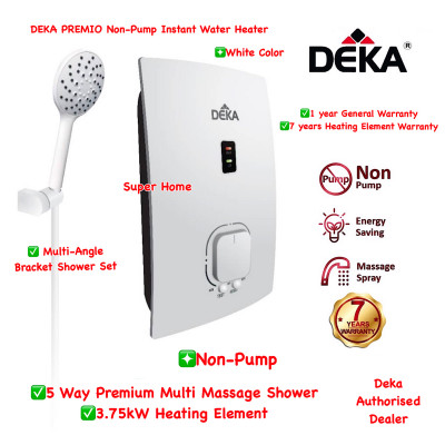 Deka Water Heater PREMIO ((Matt White)) Non-Pump Water Heater Normal  Packaging | PGMall