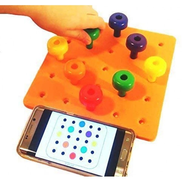 Skoolzy Peg Board Set Montessori Toys for Toddlers 30 Lacing Pegs