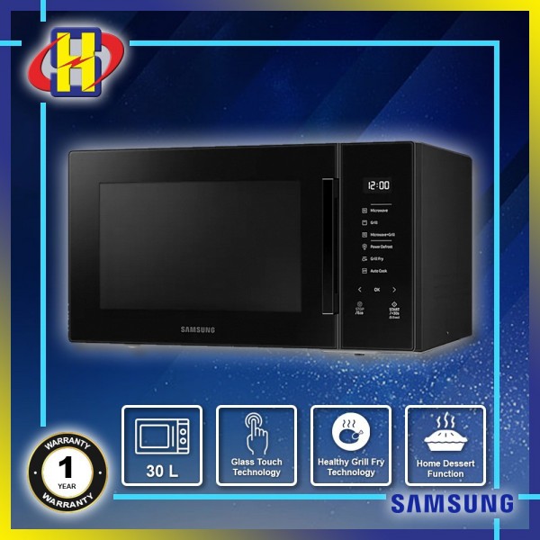 Samsung Microwave Oven (30L) Glass Touch Grill Fry Function MG30T5018CK