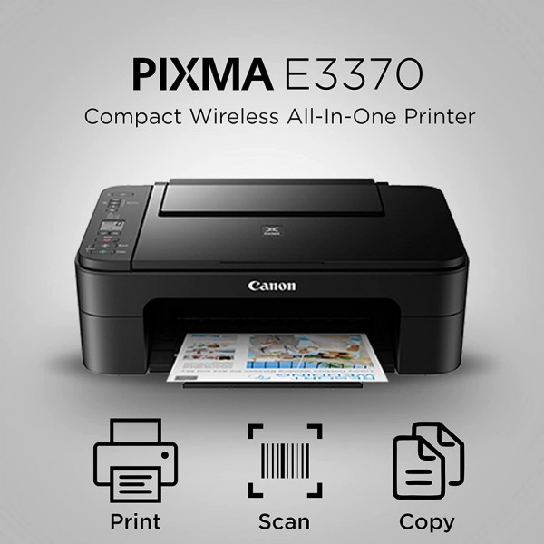 Canon Pixma E3370 Low Cost Cartridges AllInOne Home Office Use