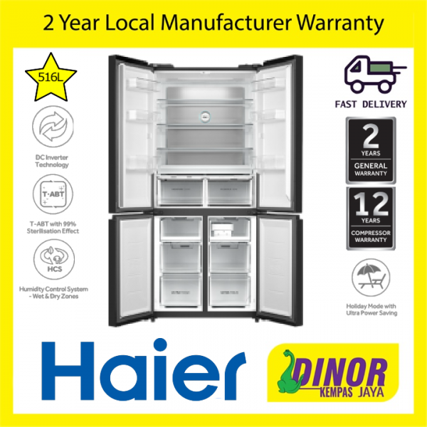 Haier 516L 4 Door Inverter Refrigerator HRFIG525AM(GB) DC Inverter