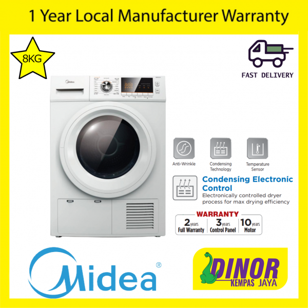 Midea MD-C8800 8kg Dryer with Condensing Electronic Control Dryer ...