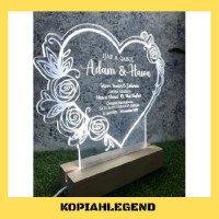 KOPIAHLEGEND Custom Set Gift Plaque Hantaran Kahwin Mas Kahwin Plaque Plak Nikah Ijab Qabul