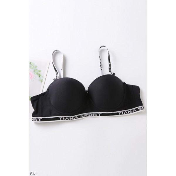 4u2c TIANA FRONT RIBBON WOMEN BRA [L3141] Black 34 | PGMall