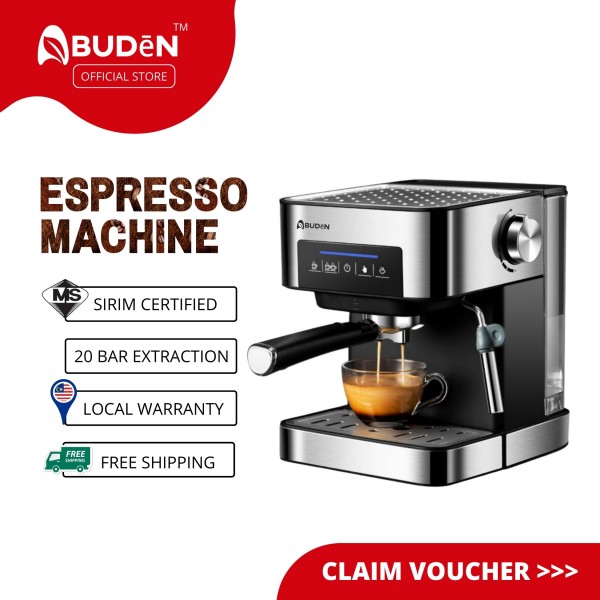 ABUDEN Espresso Machine (SIRIM Certified) 20 Bar Espresso Coffee