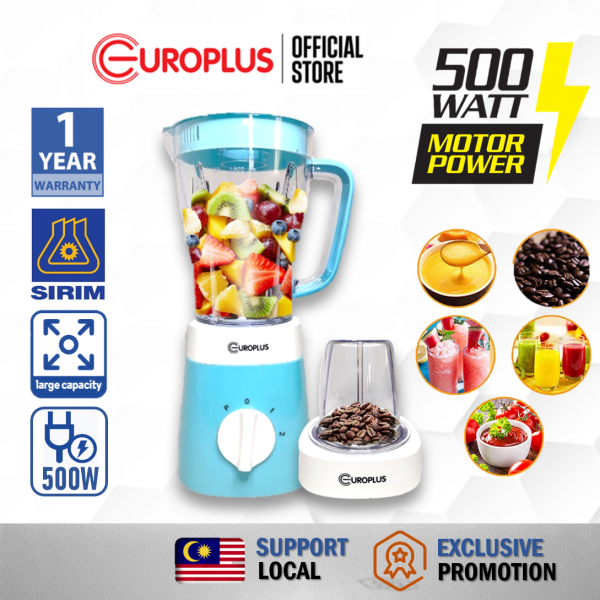 Europlus 2 in 1 Multifunctional Stand Jar Blender Pengisar Food Blender