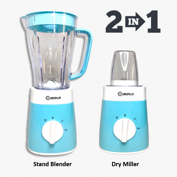 Europlus 2 in 1 Multifunctional Stand Jar Blender Pengisar Food Blender