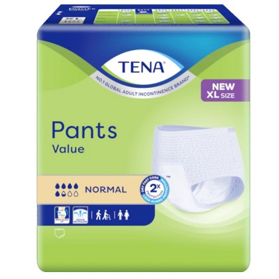 Tena Pants Value Adult Diapers X-Large XL8 ( XL Size -47 Inch-62 Inch/ 120CM-160CM ) - 1 Pack