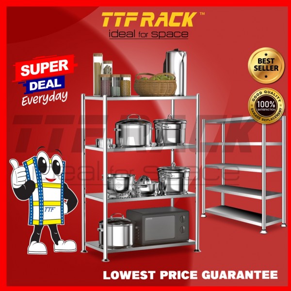TTFRACK™️ (Stainless Steel Rack) Kitchen Rack Storage Rack Shelf Rak