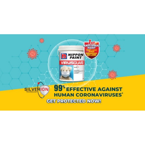 5L Nippon Paint VirusGuard Interior Wall [Hush White NP OW 1003 P