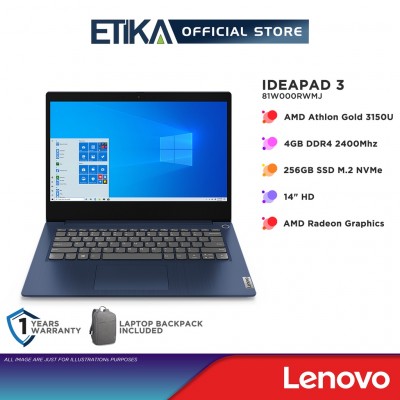 Lenovo IdeaPad 3 14ADA05 81W000RWMJ 14" HD Laptop Blue (AMD Athlon ...