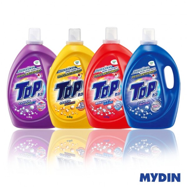 Top Liquid Detergent 4 Variants (4kg) Odour Buster PGMall