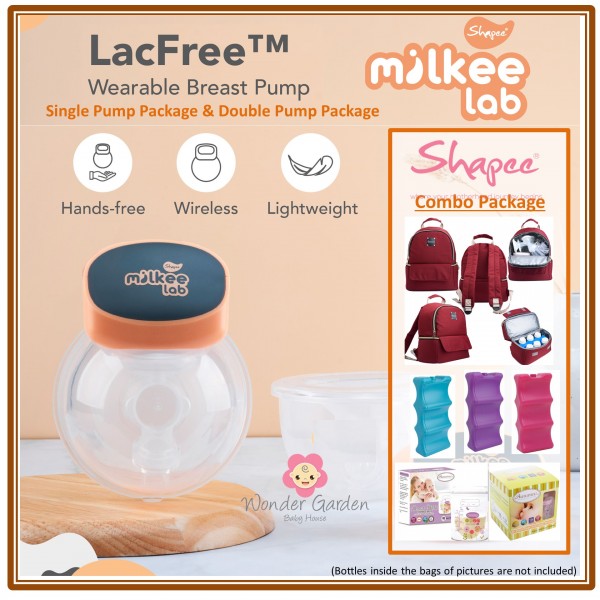 SHAPEE Milkee Lab LacFree Wearable Breast Pump (Single Double Hands