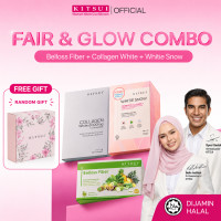 ￼KITSUI [Fair & Glow Combo] 1x Whitie Snow + 1x Collagen White + 1x Belloss fiber