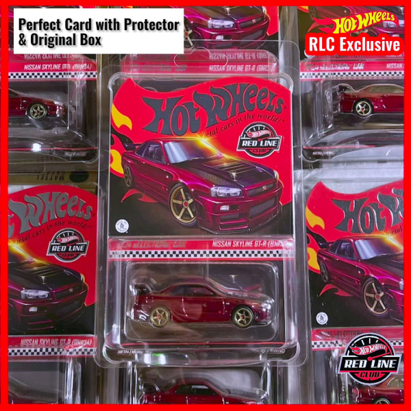 Hot Wheels Nissan Skyline GTR R34 RLC Oxblood Red 2024 RLC GTR R34
