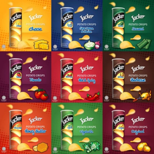Jacker Potato Chips (150g) - 8 Flavours Cheese 150g | PGMall