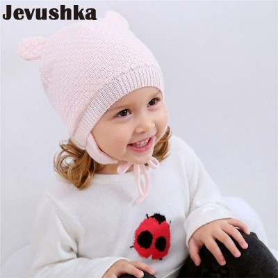 Babyhug 100% Cotton Knit Cap Bear Face Print Pink - Diameter 14.5 cm main image 0