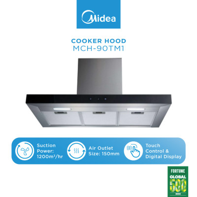 [Discontinued] Midea MCH-90TM1 Cooker Hood With Charcoal Filter ...