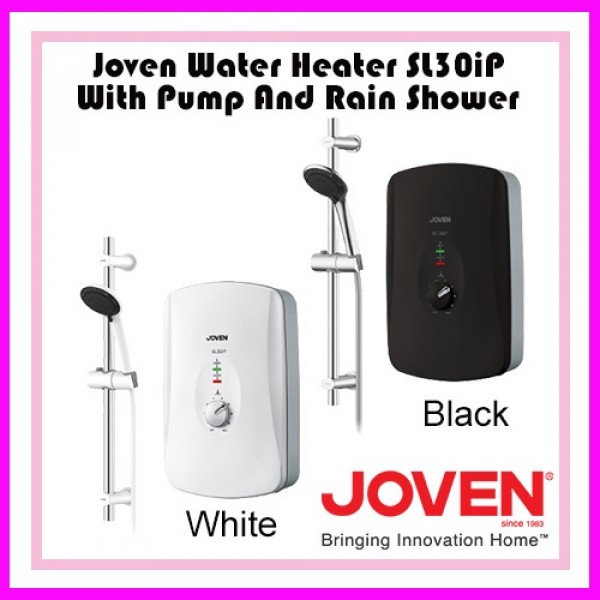 NEW JOVEN SL30iP-RS WATER HEATER WITH PUMP RAIN SHOWER BLack