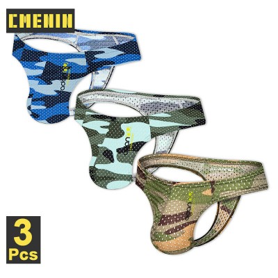 ADANNU 3Pcs Mesh Plain Low waist Men Underwear Thong Men High Quality ...