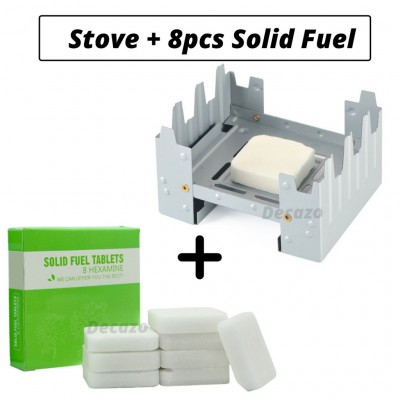 Thick Outdoor Camping Hexamine Stove and 8 Hexamine Solid Fuel Tablets Mini  Stove Camping Stove Pocket Stove Dapur Kecil 1 Set-Stove + 8Fuel | PGMall