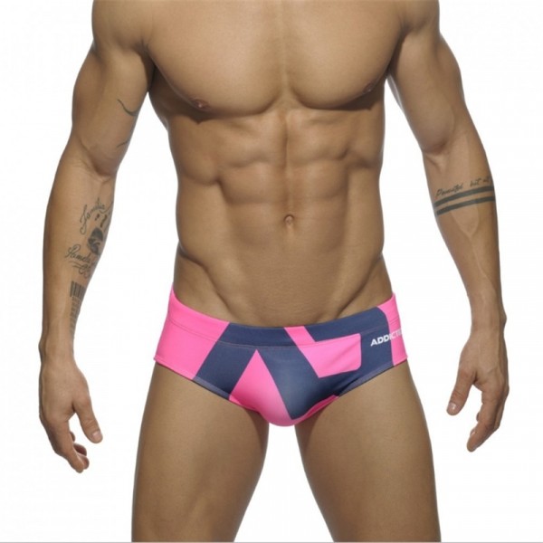 Summer Swimwear Men Swimsuit Low Waist Printing Swimming Trunks